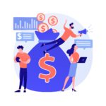 Crowdfunding abstract concept vector illustration.