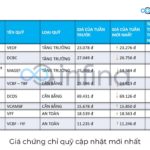 Giá chứng chỉ quỹ cập nhật mới nhất